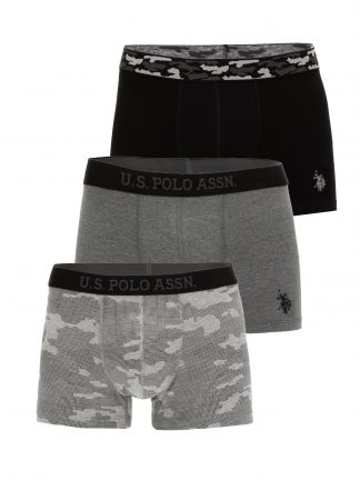 شورت مردانه خاکی ملانژ یو اس پولو