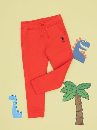 شلوار راحتی دخترانه قرمز یو اس پولو
