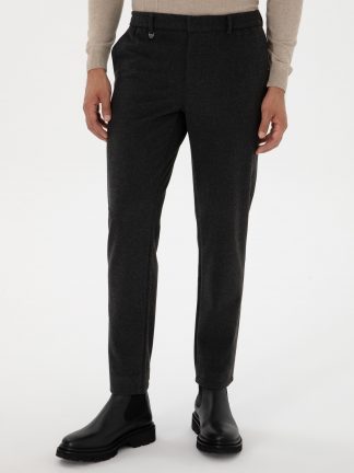 شلوار پارچه ای مردانه خاکستری تیره پیرکاردین