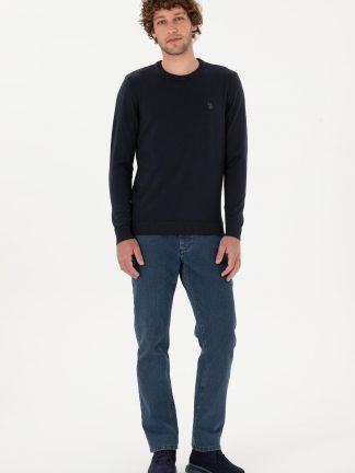 پلیور مردانه سرمه ای یو اس پولو