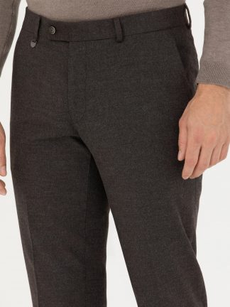 شلوار پارچه ای مردانه قهوه ای پیرکاردین