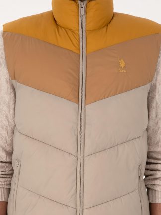 جلیقه مردانه شتری یو اس پولو