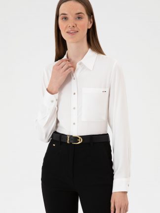 شومیز زنانه سفید یو اس پولو