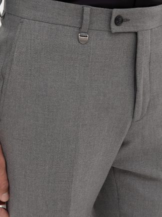 شلوار پارچه ای مردانه خاکی ملانژ پیرکاردین