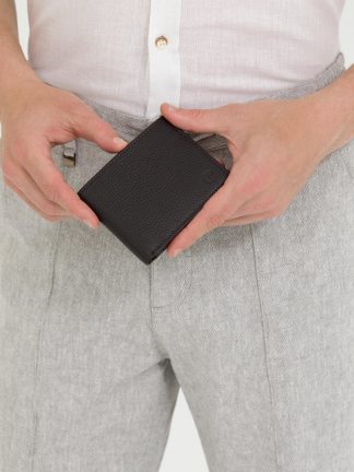 کیف پول و کارت مردانه قهوه ای کاشارل