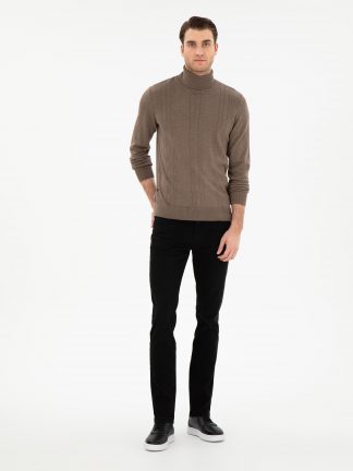 شلوار جین اسلیم فیت مردانه خاکستری تیره پیرکاردین