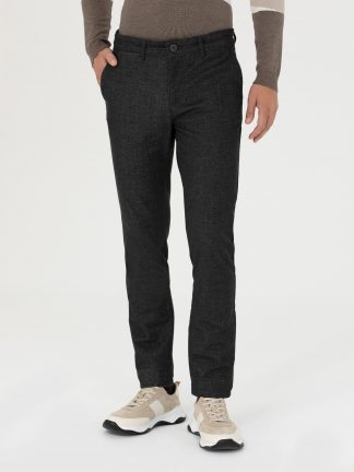 شلوار کتان مردانه خاکستری تیره پیرکاردین