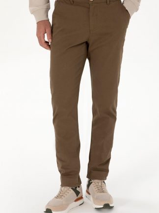 شلوار کتان مردانه خاکی روشن یو اس پولو