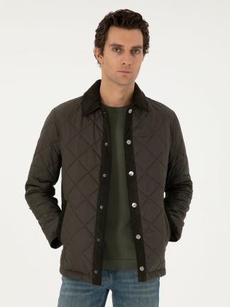 کاپشن مردانه خاکی روشن کاشارل