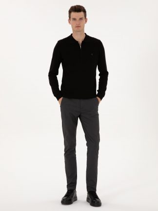 شلوار کتان مردانه مشکی پیرکاردین