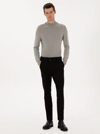 شلوار کتان مردانه مشکی پیرکاردین