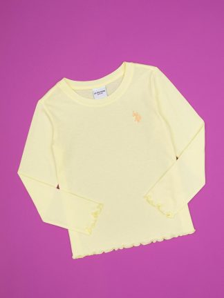 سویشرت دخترانه زرد یو اس پولو