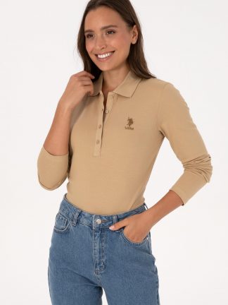 سویشرت زنانه بژ یو اس پولو