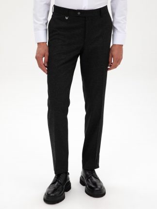 شلوار پارچه ای مردانه خاکستری تیره پیرکاردین