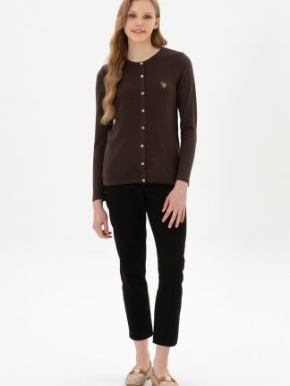 شلوار کتان زنانه مشکی یو اس پولو