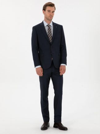 کت و شلوار مردانه سرمه ای کاشارل