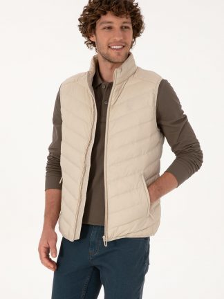 جلیقه مردانه طوسی یو اس پولو