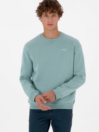 سویشرت مردانه نعنایی یو اس پولو