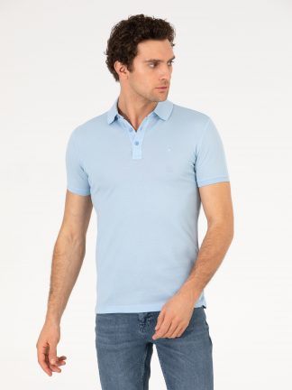 پولوشرت مردانه آبی روشن کاشارل