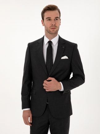 کت و شلوار مردانه خاکی ملانژ کاشارل