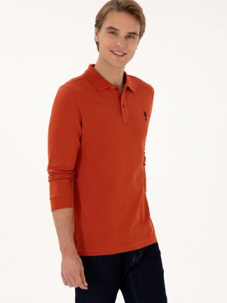 پولوشرت مردانه آجری یو اس پولو