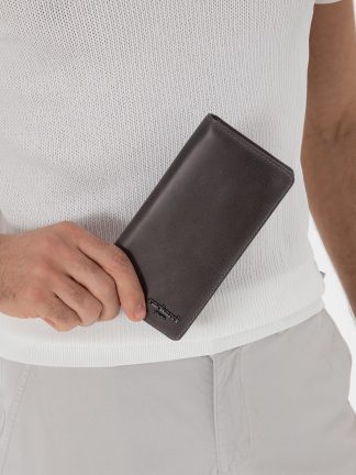 کیف پول و کارت مردانه خاکستری کاشارل