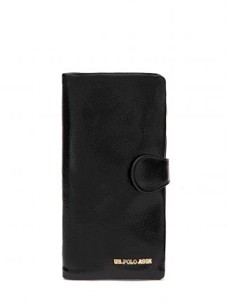 کیف پول زنانه مشکی یو اس پولو