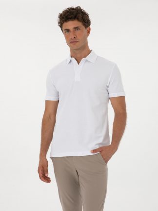 پولوشرت مردانه سفید پیرکاردین