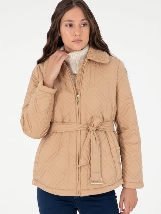 کاپشن زنانه شتری یو اس پولو