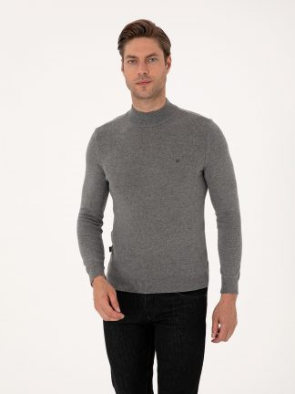 پلیور مردانه خاکی ملانژ پیرکاردین