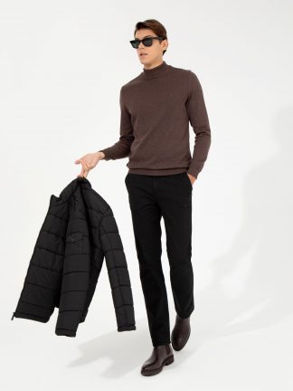 شلوار کتان مردانه مشکی پیرکاردین