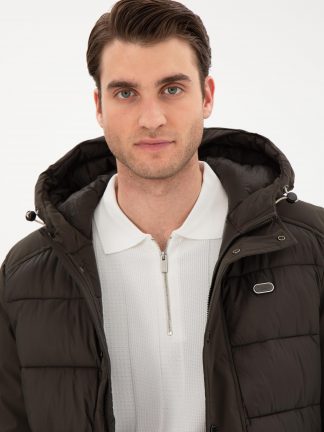 کاپشن مردانه خاکی روشن پیرکاردین