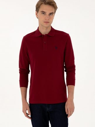 سویشرت مردانه زرشکی یو اس پولو