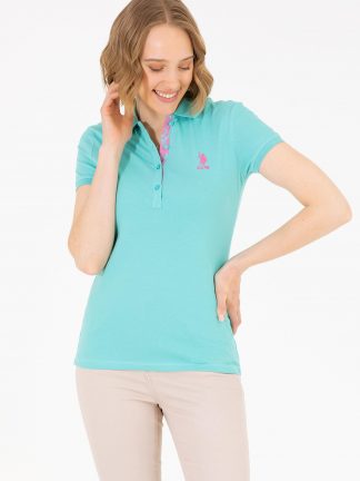 تیشرت زنانه نعنایی یو اس پولو