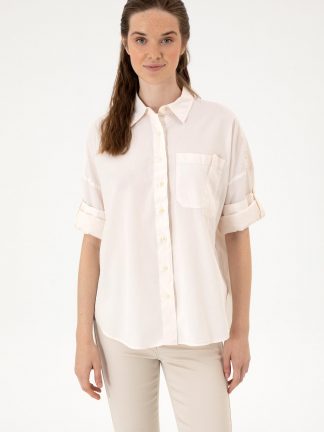 شومیز زنانه کرم یو اس پولو