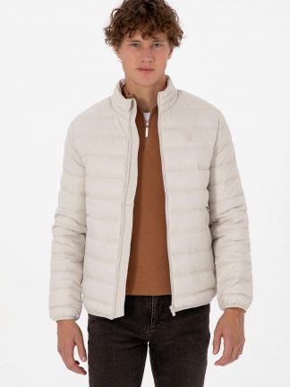 کاپشن مردانه طوسی یو اس پولو