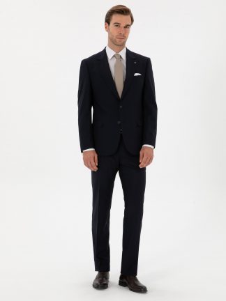 کت و شلوار مردانه سرمه ای کاشارل