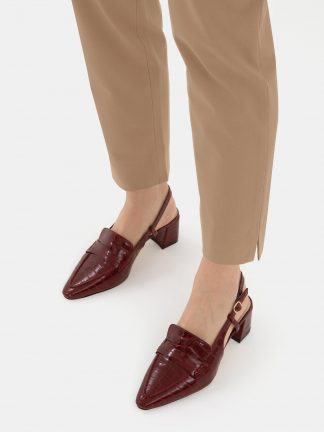 کفش پاشنه بلند زنانه آلبالویی پیرکاردین