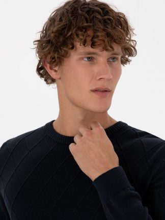 پلیور مردانه آبی لاجوردی روشن یو اس پولو