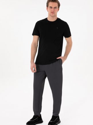 شلوار راحتی مردانه خاکستری تیره یو اس پولو