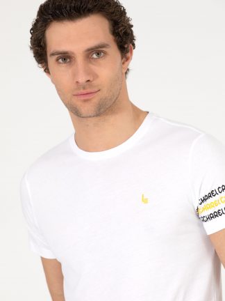 تی شرت مردانه سفید کاشارل