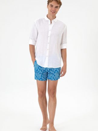 لباس شنا مردانه آبی کوبالت یو اس پولو