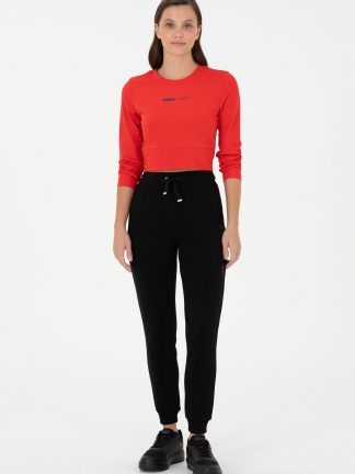 شلوار راحتی زنانه مشکی یو اس پولو