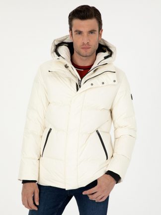 کاپشن مردانه سفید کاشارل