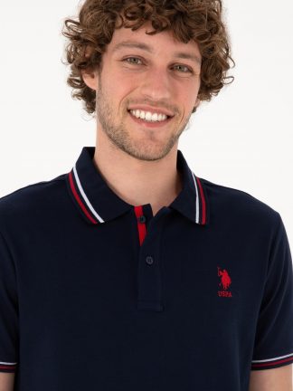پولوشرت مردانه سرمه ای یو اس پولو