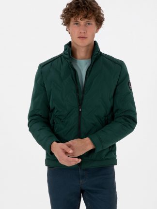 کاپشن مردانه سبز تیره یو اس پولو