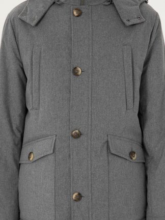 کاپشن مردانه خاکی ملانژ کاشارل