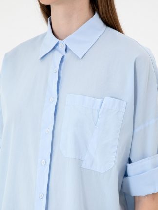 شومیز زنانه آبی روشن یو اس پولو