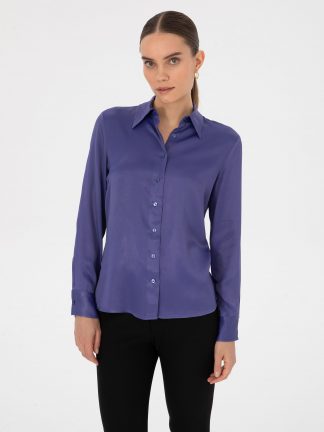 شومیز زنانه ارغوانی پیرکاردین