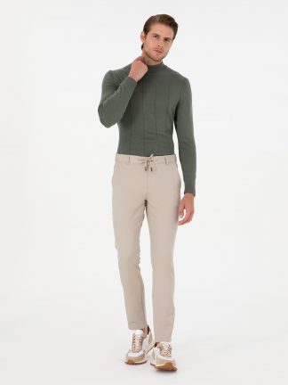 شلوار کتان مردانه بژ پیرکاردین